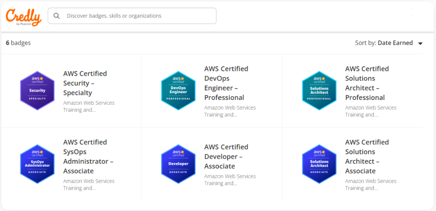 Credly Badge Verified