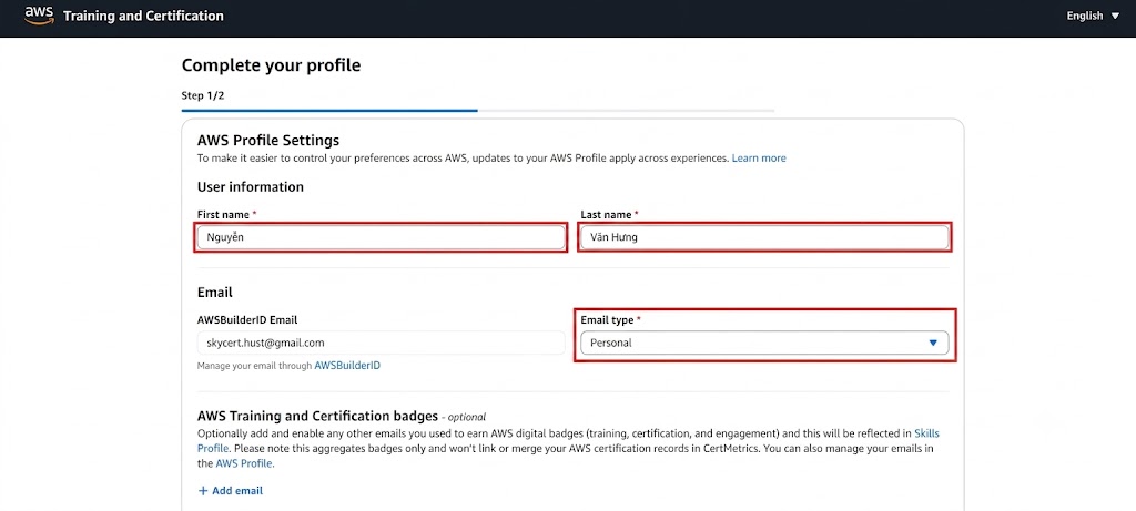 Profile Settings